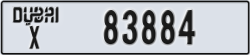 dubai - code - X - number -83884