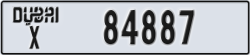 dubai - code - X - number -84887