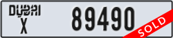 dubai - code - X - number -89490