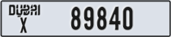 dubai - code - X - number -89840