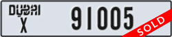 dubai - code - X - number -91005