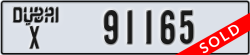 dubai - code - X - number -91165