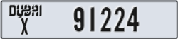 dubai - code - X - number -91224