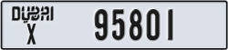 dubai - code - X - number -95801