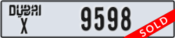 dubai - code - X - number -9598