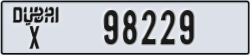 dubai - code - X - number -98229