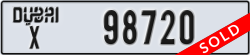 dubai - code - X - number -98720