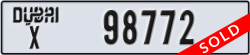dubai - code - X - number -98772