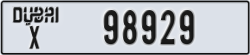 dubai - code - X - number -98929