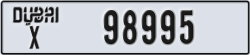 dubai - code - X - number -98995