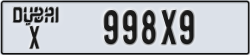 dubai - code - X - number -998X9