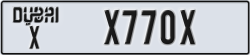 dubai - code - X - number -X770X