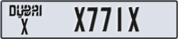 dubai - code - X - number -X771X