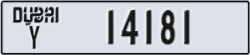 dubai - code - Y - number -14181