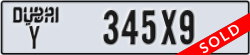 dubai - code - Y - number -345X9