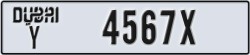 dubai - code - Y - number -4567X