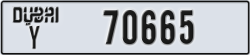 dubai - code - Y - number -70665