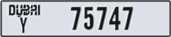 dubai - code - Y - number -75747