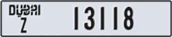 dubai - code - Z - number -13118