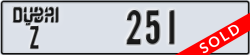 dubai - code - Z - number -251