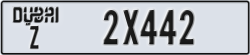 dubai - code - Z - number -2X442