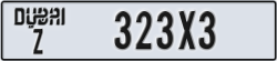 dubai - code - Z - number -323X3