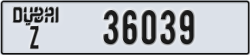 dubai - code - Z - number -36039