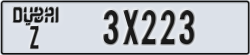 dubai - code - Z - number -3X223