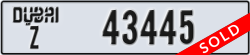 dubai - code - Z - number -43445