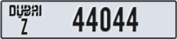 dubai - code - Z - number -44044