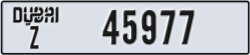 dubai - code - Z - number -45977