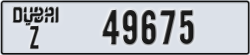 dubai - code - Z - number -49675