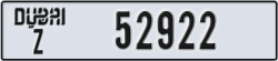 dubai - code - Z - number -52922