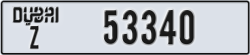 dubai - code - Z - number -53340