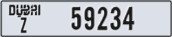 dubai - code - Z - number -59234