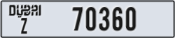 dubai - code - Z - number -70360