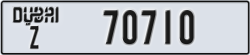 dubai - code - Z - number -70710