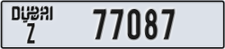 dubai - code - Z - number -77087