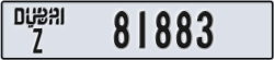 dubai - code - Z - number -81883