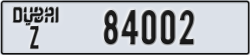 dubai - code - Z - number -84002