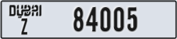dubai - code - Z - number -84005