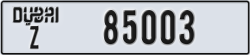dubai - code - Z - number -85003