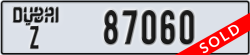 dubai - code - Z - number -87060