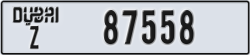 dubai - code - Z - number -87558