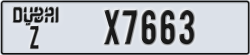 dubai - code - Z - number -X7663
