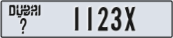 dubai - code - _ - number -1123X