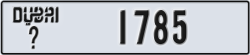 dubai - code - _ - number -1785