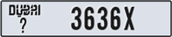 dubai - code - _ - number -3636X