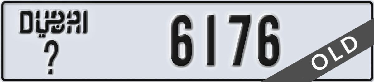 dubai License Plate Number 6176 Code _