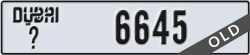 dubai - code - _ - number -6645